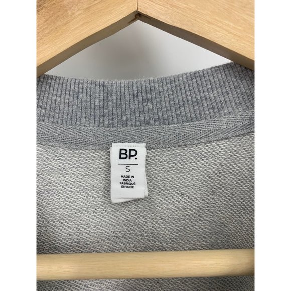 BP 'Love Begins Within' Gray Graphic Oversized Crewneck Sweatshirt NEW WITH TAGS - Picture 2 of 4